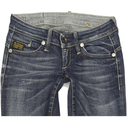 G-Star Midge Women Blue Straight Regular Stretch Jeans W26 L34
