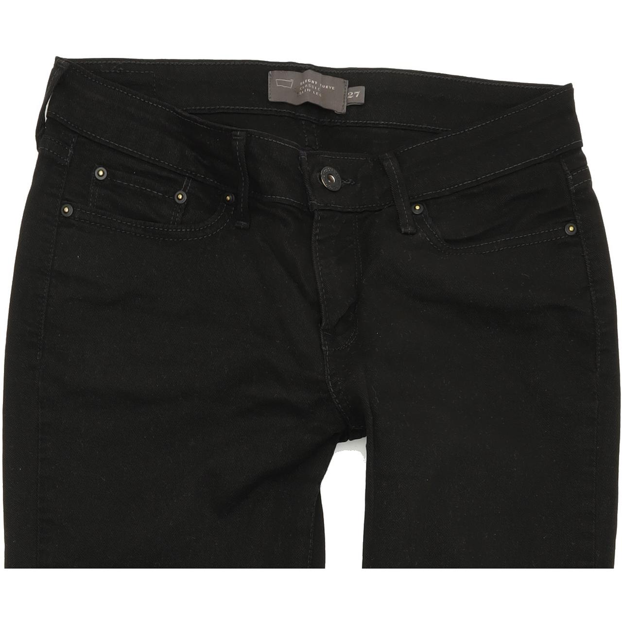 Levi's Slight Curve Women Black Skinny Slim Stretch Jeans W27 L29