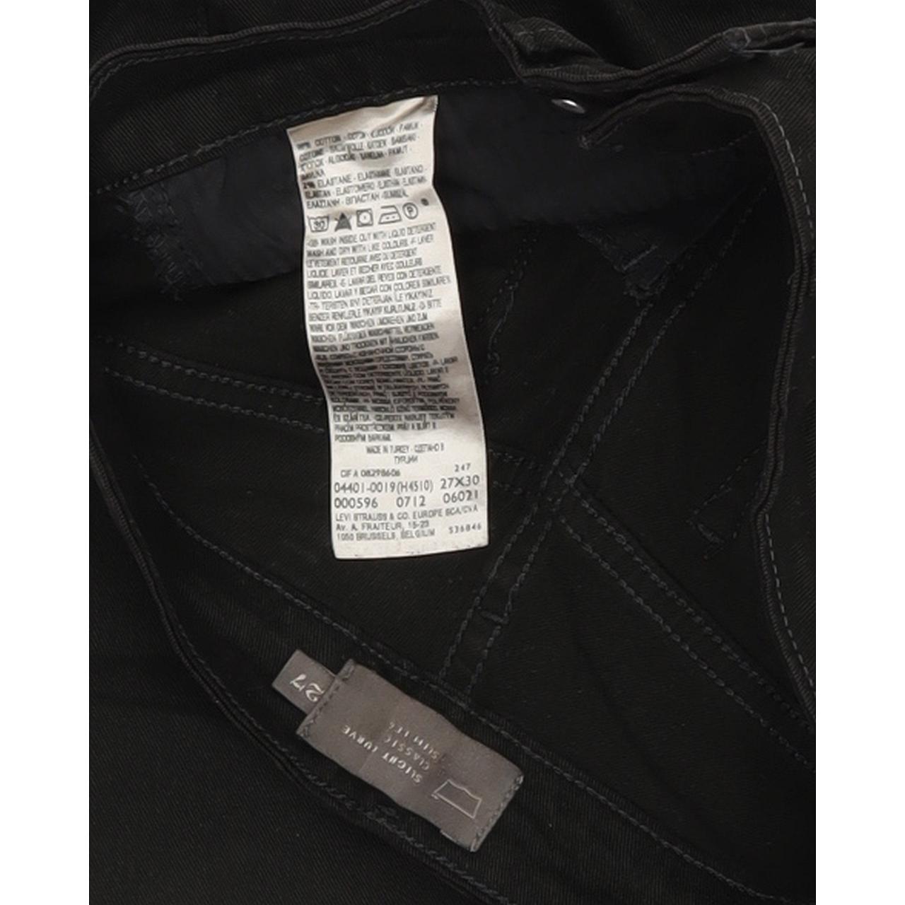 Levi's Slight Curve Women Black Skinny Slim Stretch Jeans W27 L29