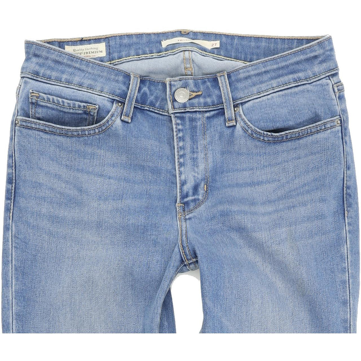 Levi's 711 Women Blue Skinny Slim Stretch Jeans W27 L26