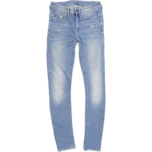G-Star Women Blue Skinny Slim Stretch Jeans W26 L30