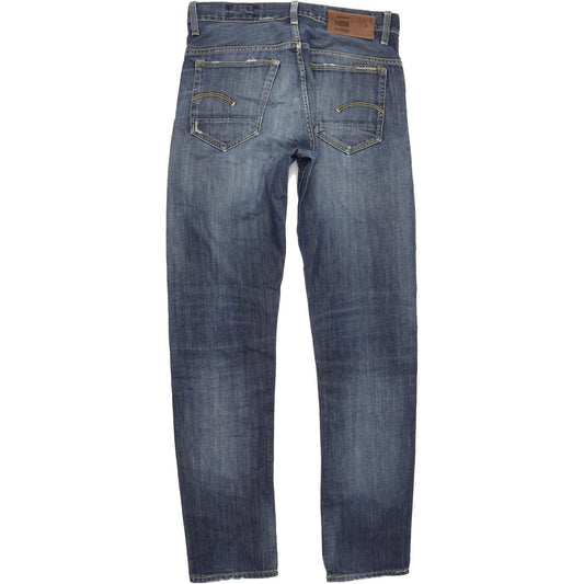 G-Star 3301 Men Blue Straight Slim Jeans W31 L34