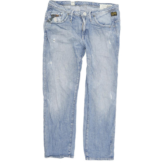 G-Star Men Blue Straight Regular Jeans W32 L27