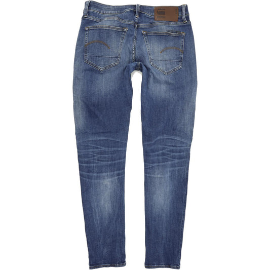 G-Star 3301 Men Blue Skinny Slim Stretch Jeans W32 L34