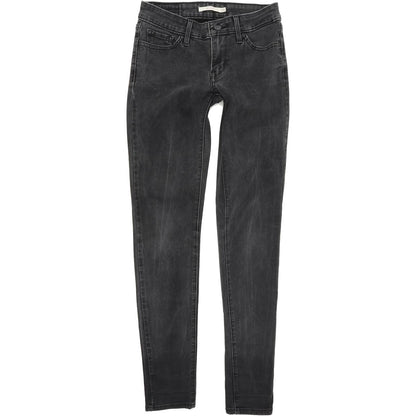 Levi's 711 Women Charcoal Skinny Slim Jeans W25 L32