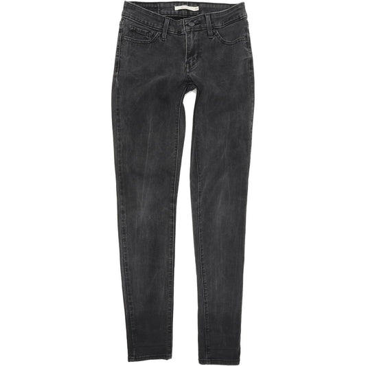 Levi's 711 Women Charcoal Skinny Slim Jeans W25 L32