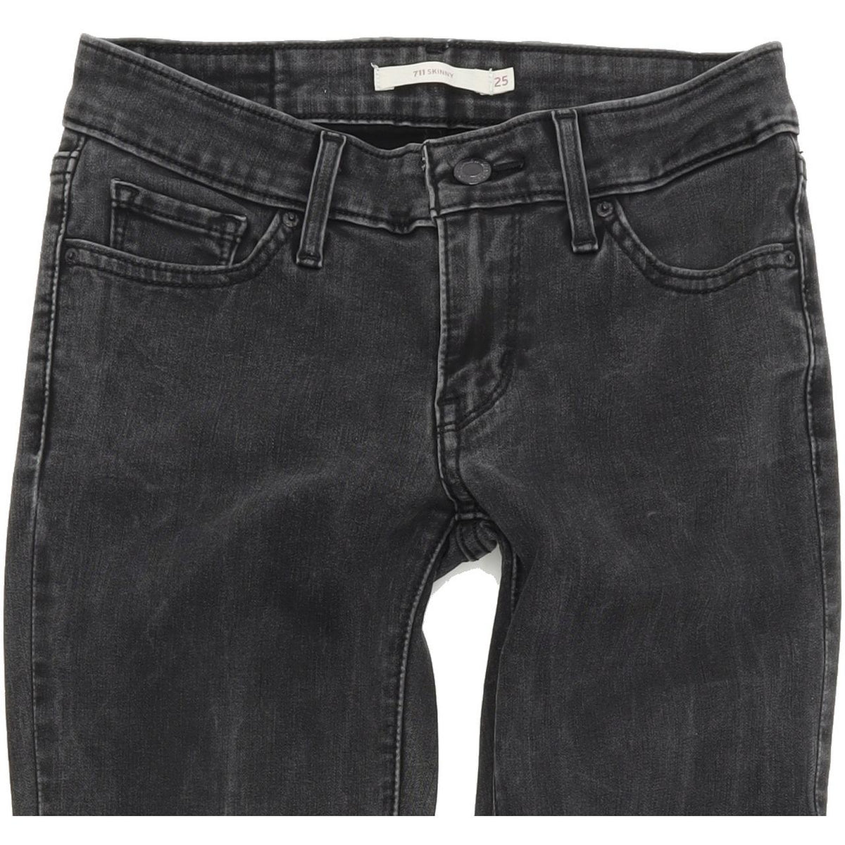 Levi's 711 Women Charcoal Skinny Slim Jeans W25 L32