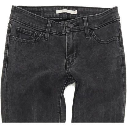 Levi's 711 Women Charcoal Skinny Slim Jeans W25 L32