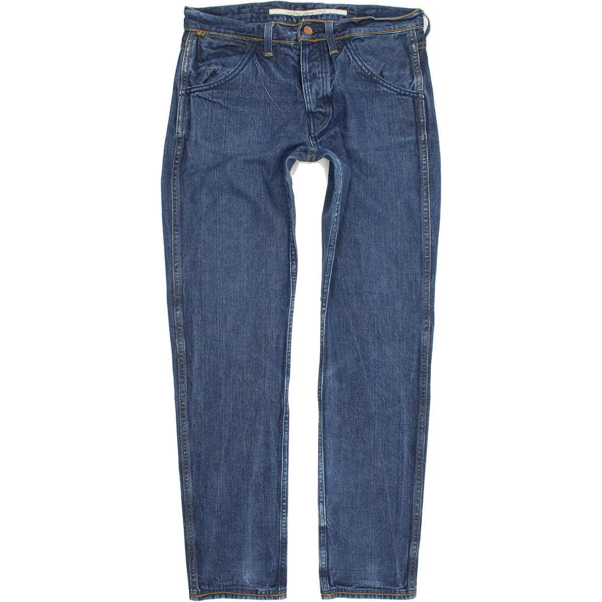 Wrangler Jim Men Blue Straight Slim Jeans W30 L31