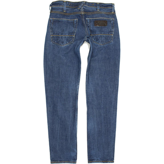 Wrangler Jim Men Blue Straight Slim Jeans W30 L31