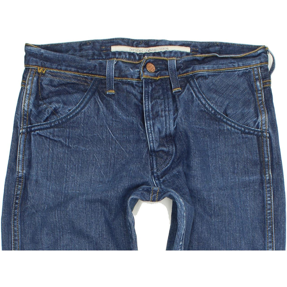 Wrangler Jim Men Blue Straight Slim Jeans W30 L31
