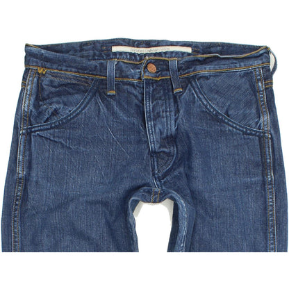 Wrangler Jim Men Blue Straight Slim Jeans W30 L31
