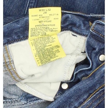 Wrangler Jim Men Blue Straight Slim Jeans W30 L31