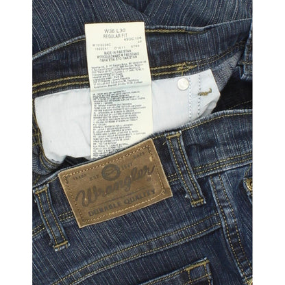 Wrangler Men Blue Straight Regular Jeans W36 L30