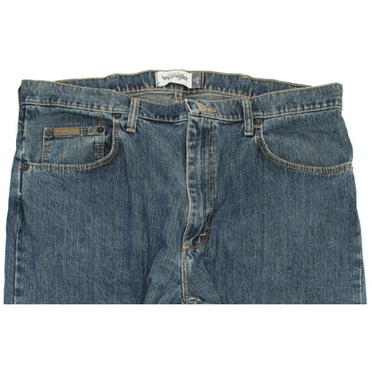 Wrangler Men Blue Straight Loose Jeans W38 L32