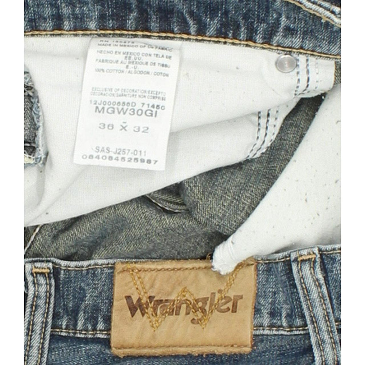 Wrangler Men Blue Straight Loose Jeans W38 L32