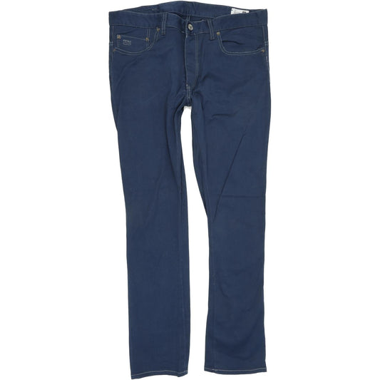 G-Star 3301 Sec Men Blue Skinny Slim Stretch Jeans W36 L32