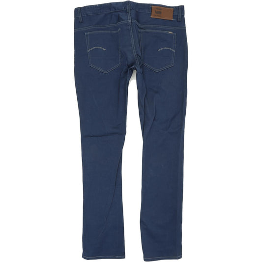 G-Star 3301 Sec Men Blue Skinny Slim Stretch Jeans W36 L32