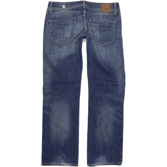 G-Star Ford Men Blue Straight Loose Stretch Jeans W33 L34
