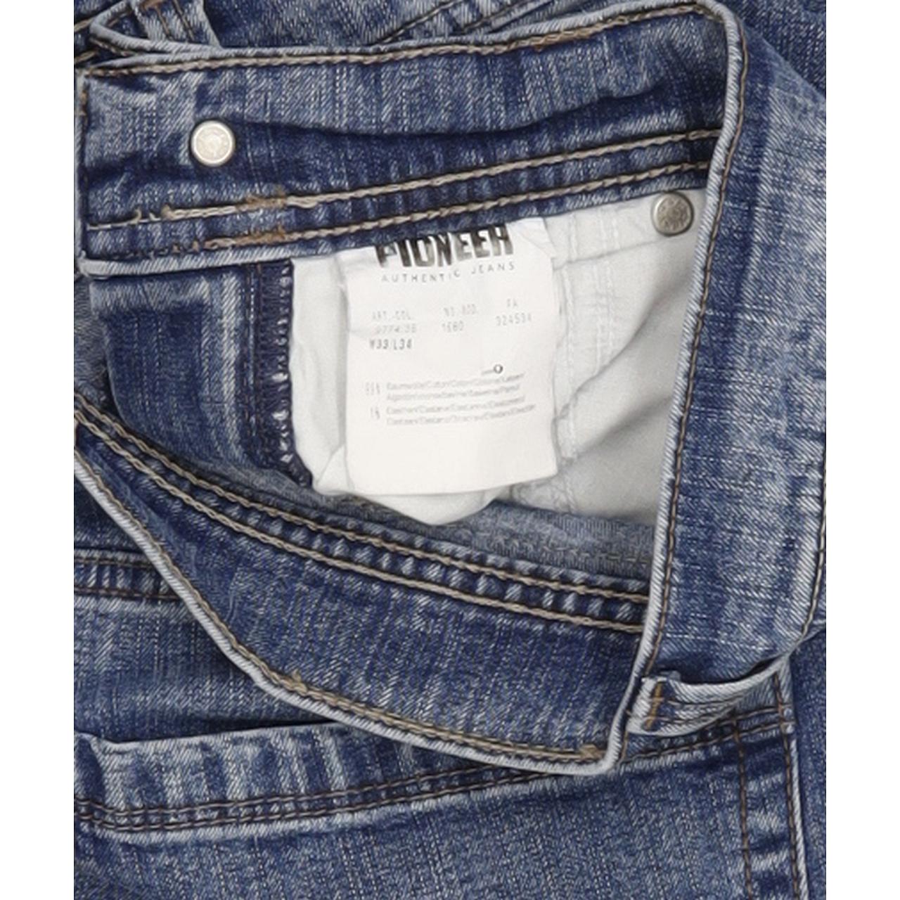 Pioneer Rando Men Blue Straight Regular Stretch Jeans W33 L34