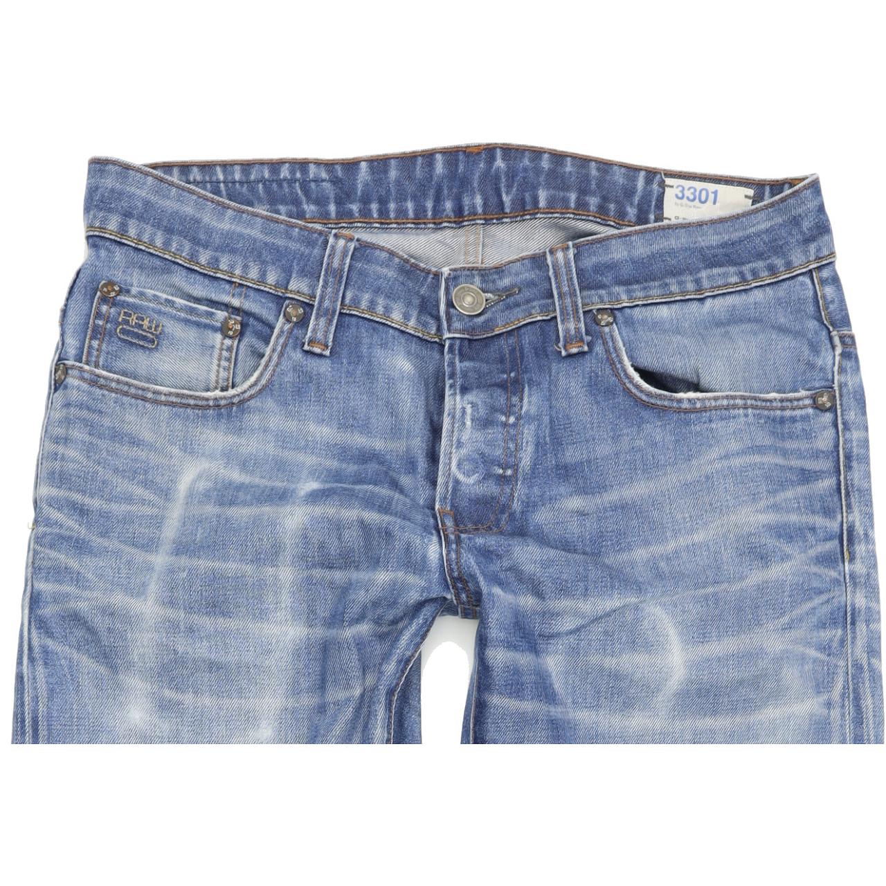 G-Star 3301 Men Blue Tapered Regular Jeans W31 L33