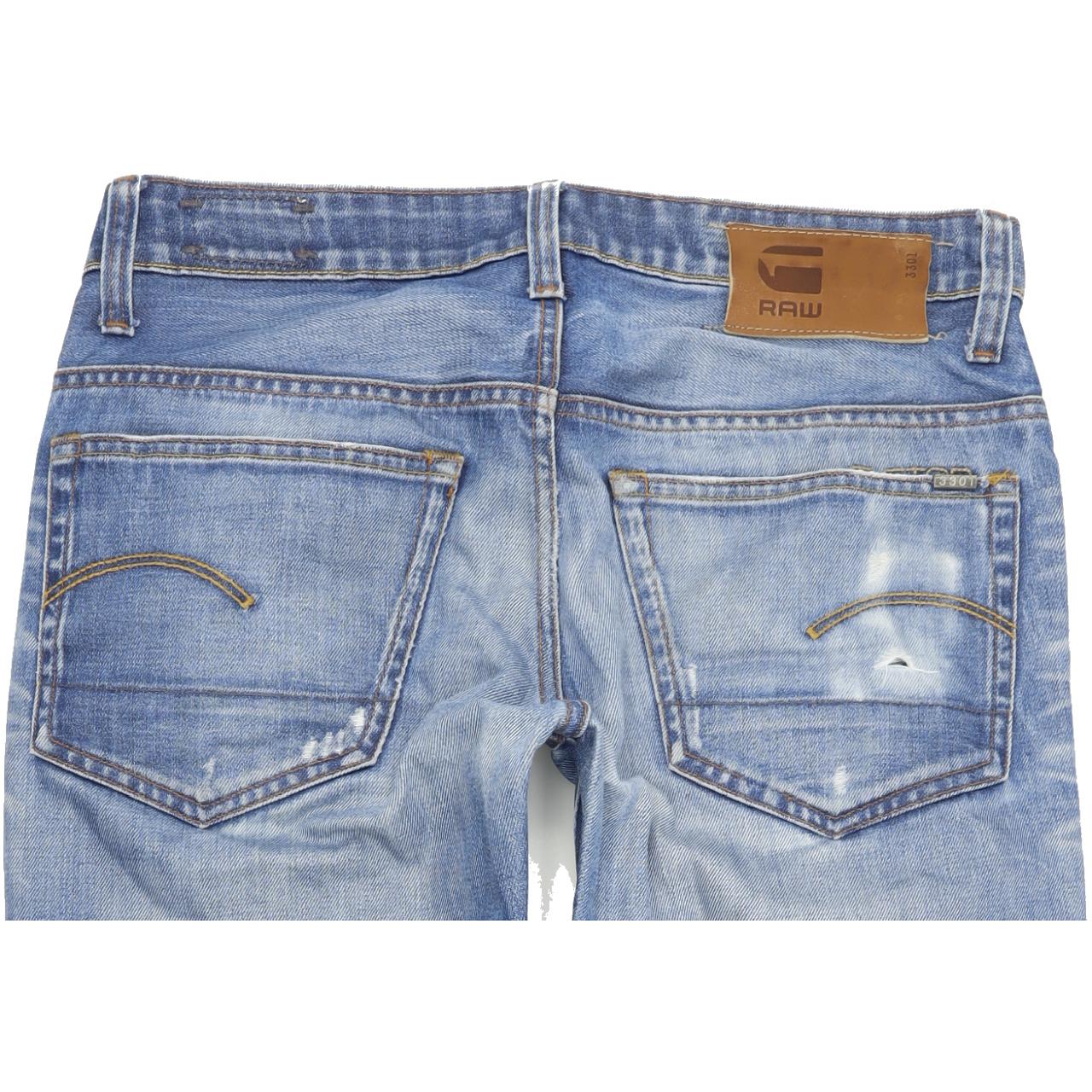G-Star 3301 Men Blue Tapered Regular Jeans W31 L33