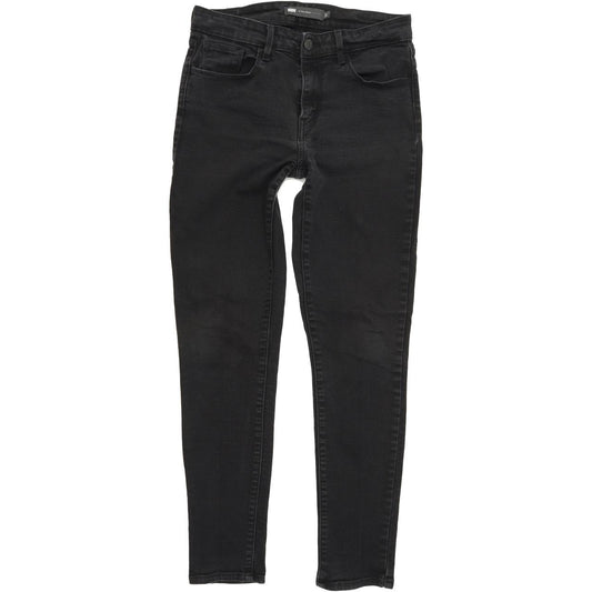 Levi's Hi Rise Women Black Skinny Slim Stretch Jeans W28 L29