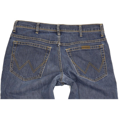 Wrangler Men Blue Straight Regular Stretch Jeans W33 L32