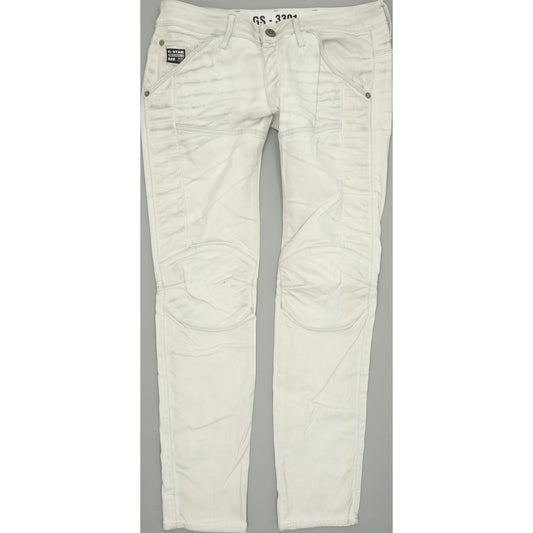 Levi's Signature Elva Women Beige Tapered Slim Stretch Jeans W28 L30
