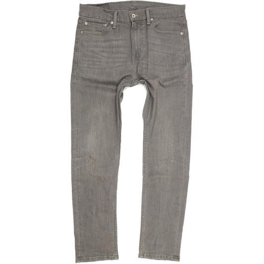 Levi's Men Grey Tapered Slim Stretch Jeans W32 L29