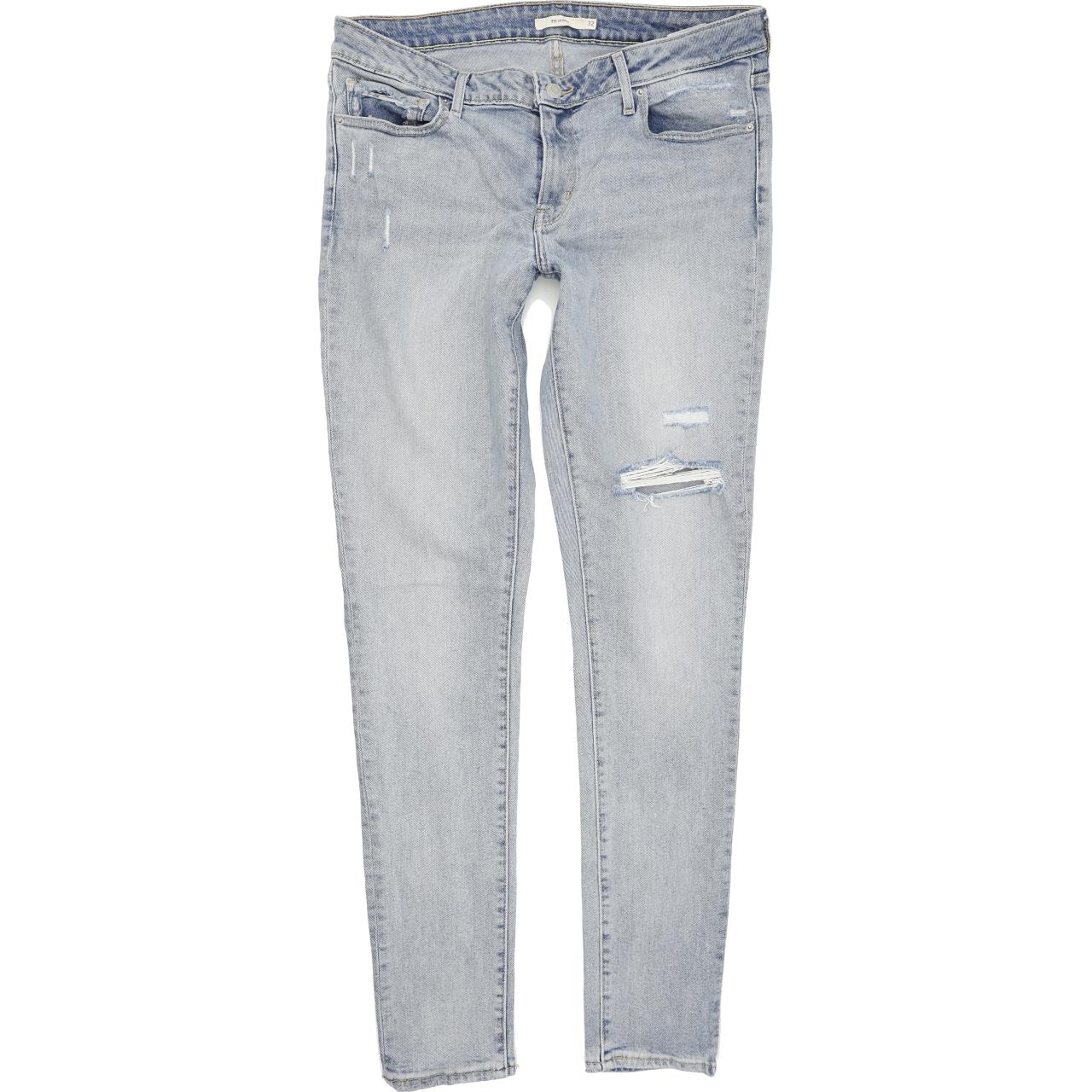 Levi's 711 Women Blue Skinny Slim Stretch Jeans W32 L34