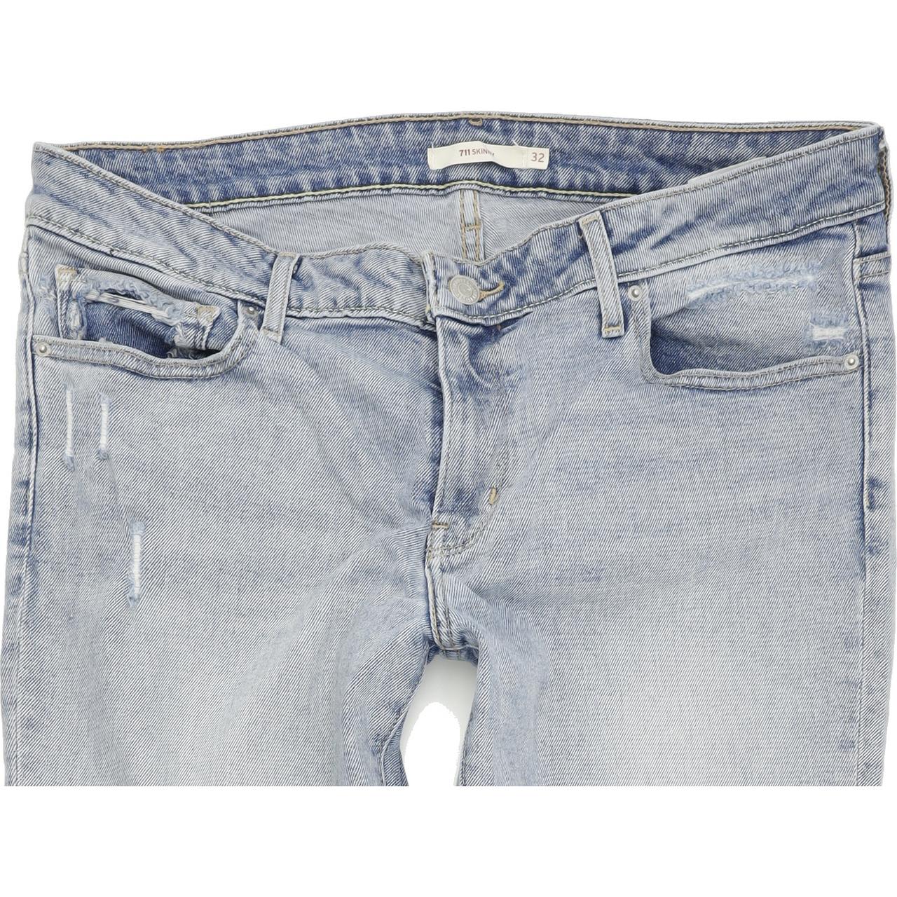 Levi's 711 Women Blue Skinny Slim Stretch Jeans W32 L34