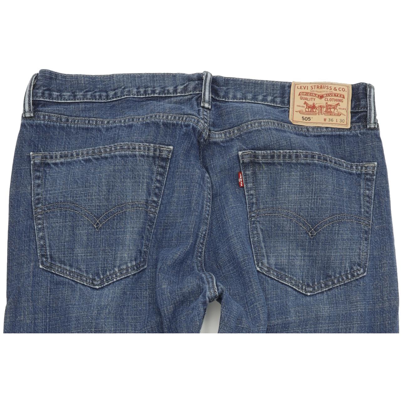 Levi's 505 Men Blue Straight Regular Jeans W36 L30