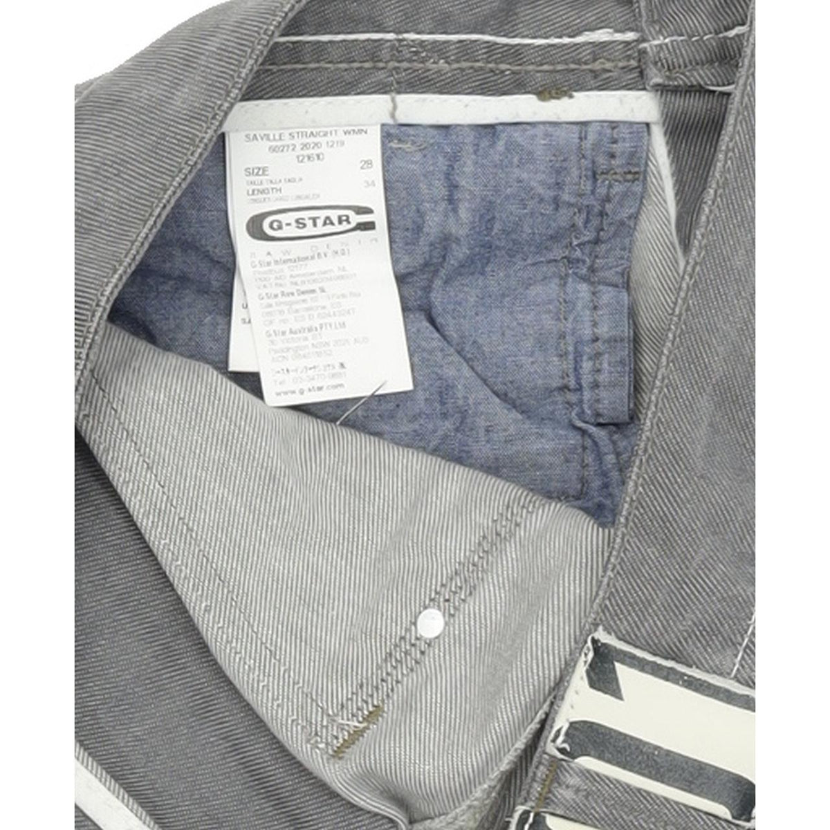 G-Star Saville Women Blue Straight Regular Stretch Jeans W28 L32