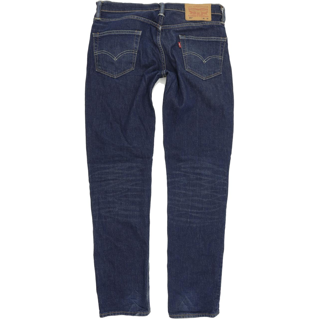 Levi's 511 Men Blue Skinny Slim Stretch Jeans W30 L32