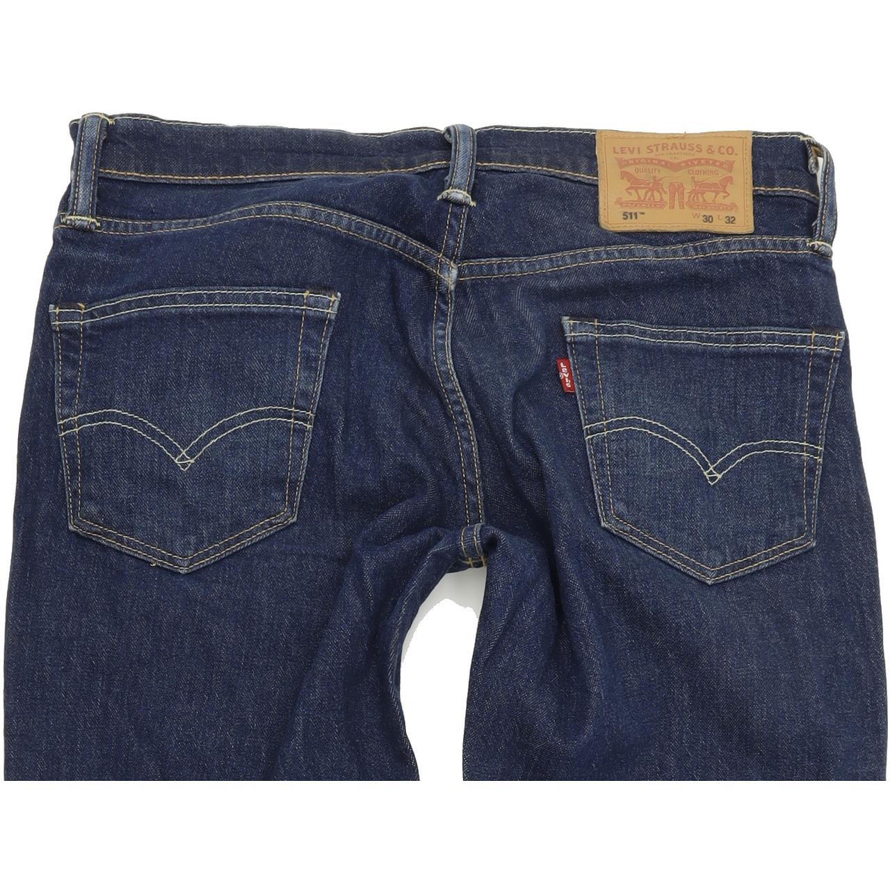 Levi's 511 Men Blue Skinny Slim Stretch Jeans W30 L32