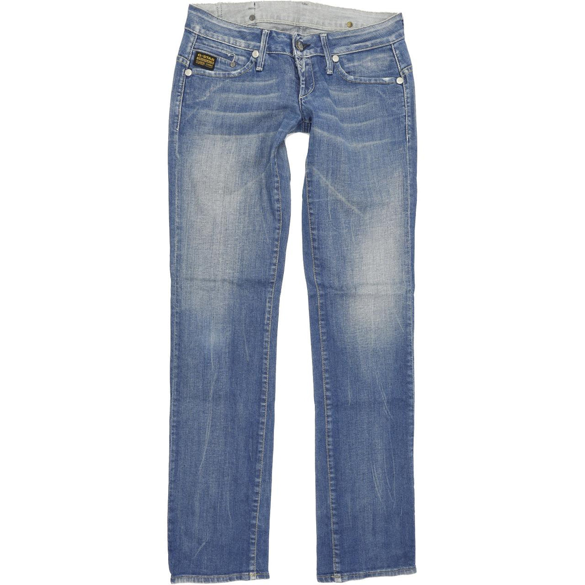 G-Star Midge Women Blue Straight Regular Stretch Jeans W28 L34