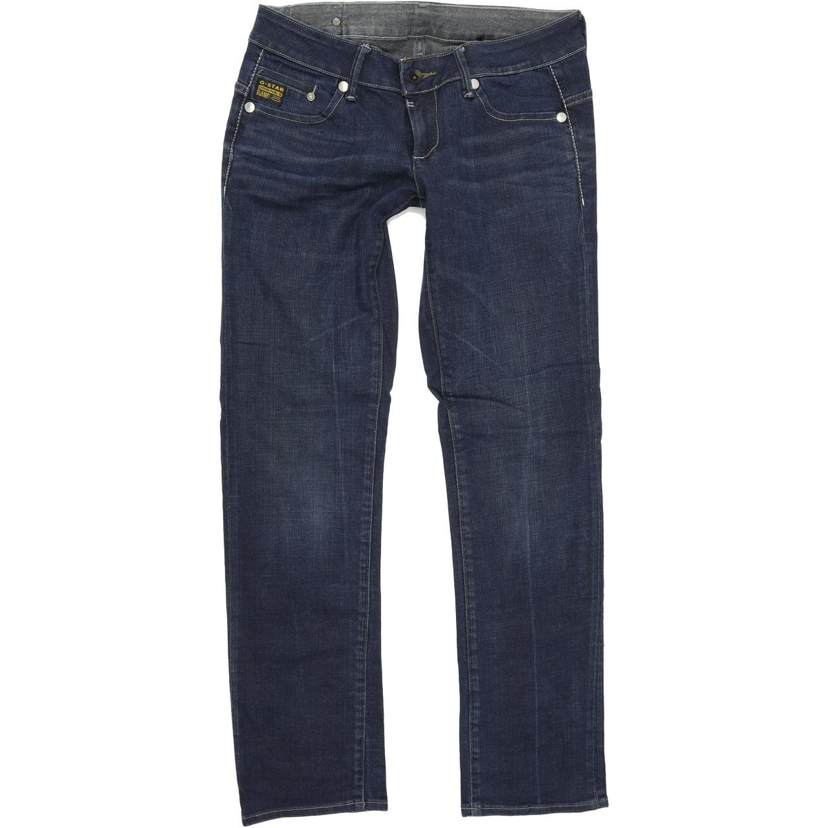 G-Star Women Blue Straight Regular Stretch Jeans W30 L32