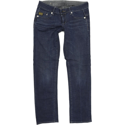 G-Star Women Blue Straight Regular Stretch Jeans W30 L32