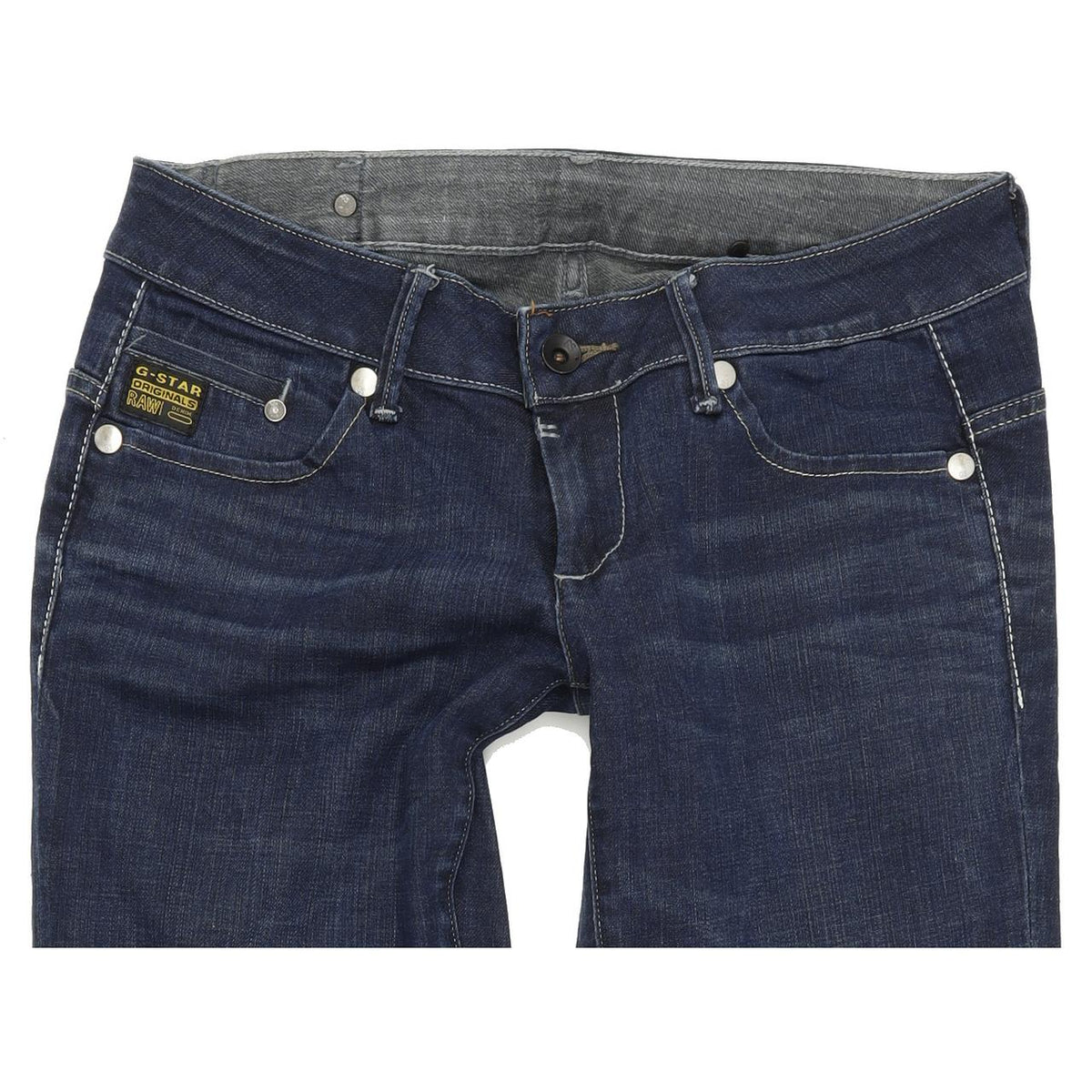 G-Star Women Blue Straight Regular Stretch Jeans W30 L32