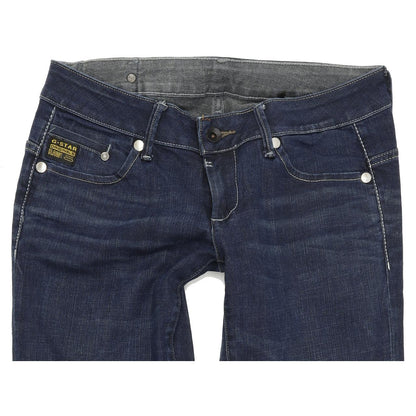 G-Star Women Blue Straight Regular Stretch Jeans W30 L32