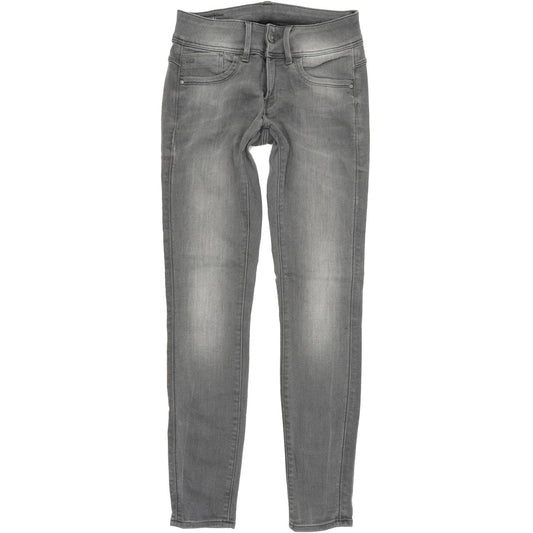 G-Star Lynn Women Grey Skinny Slim Stretch Jeans W25 L30