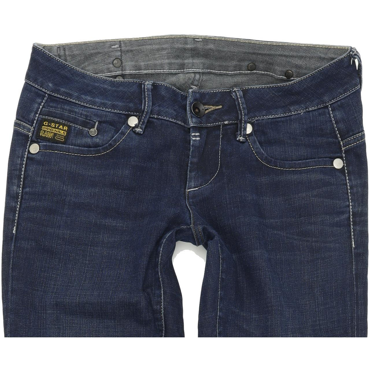 G-Star Midge Women Blue Straight Regular Stretch Jeans W27 L32