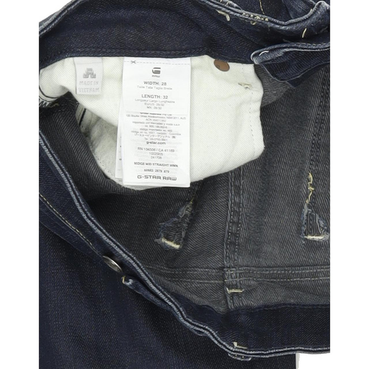 G-Star Midge Women Blue Straight Regular Stretch Jeans W28 L32