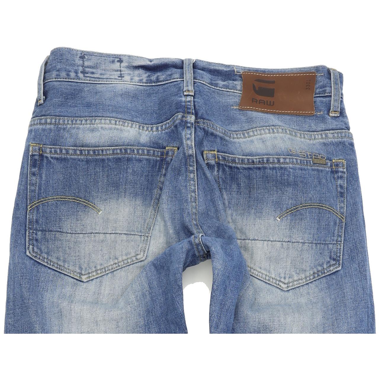 G-Star 3301 Men Blue Straight Regular Jeans W30 L32