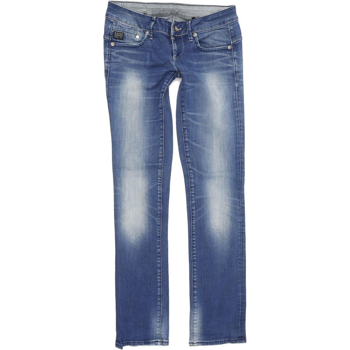 G-Star Women Blue Straight Regular Stretch Jeans W27 L32
