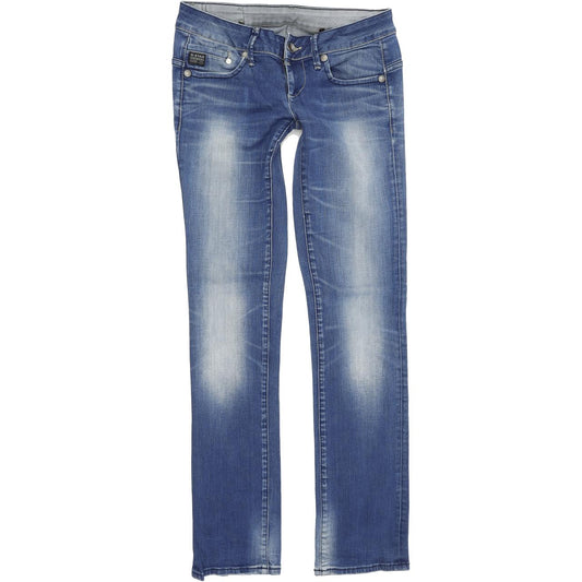 G-Star Women Blue Straight Regular Stretch Jeans W27 L32