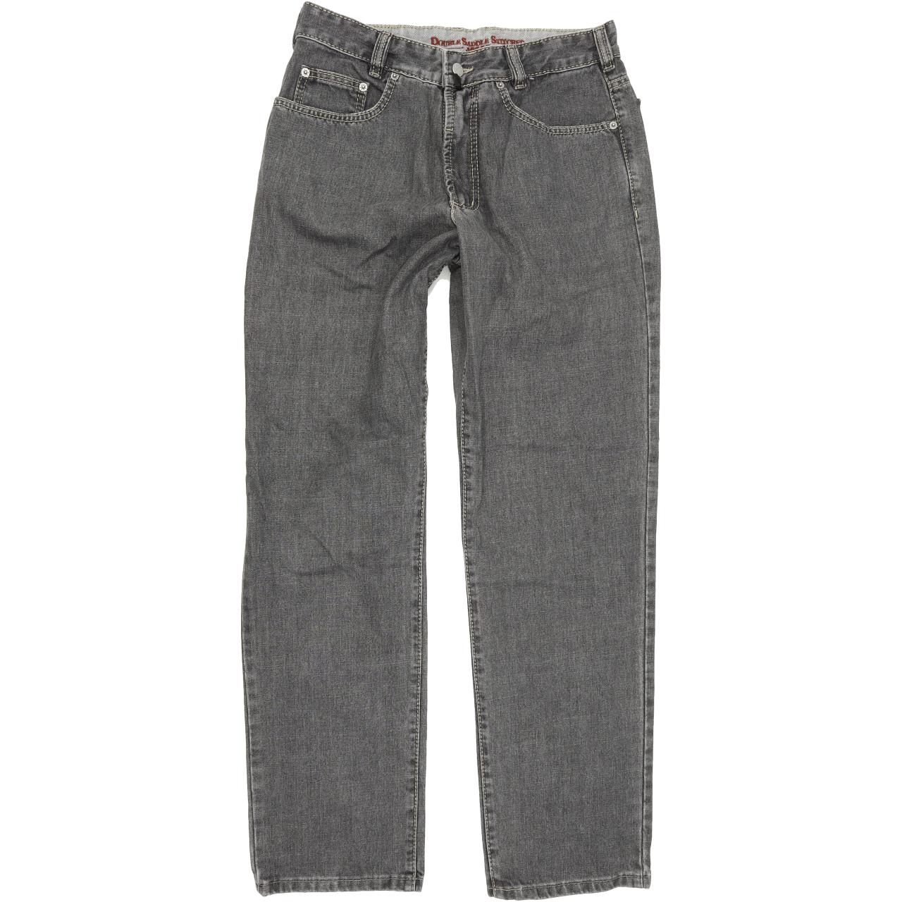 Joker Double Saddle Stitched Men Charcoal Straight Regular Jeans W32 L32