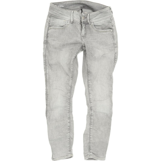 G-Star Lynn Ankle Women Grey Skinny Slim Stretch Jeans W26 L26