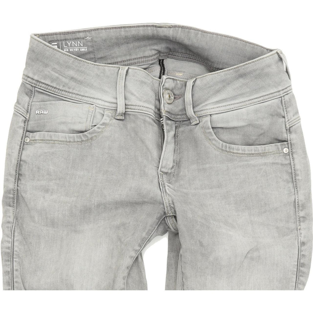 G-Star Lynn Ankle Women Grey Skinny Slim Stretch Jeans W26 L26